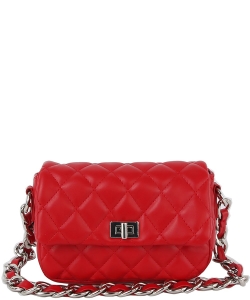 Quilted Flap Classic Shoulder Bag LHU498 RED
